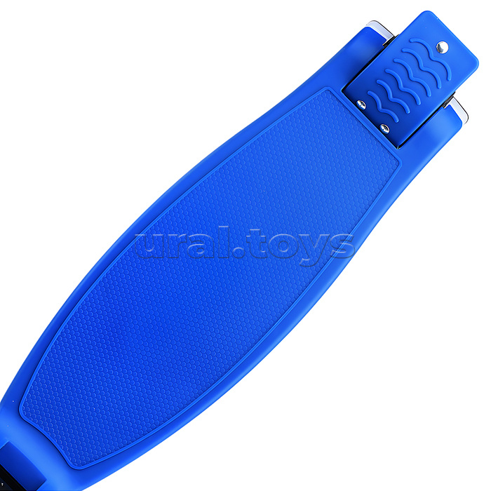 Самокат трёхколёсный ROCKET колёса световые PU, цвет синий