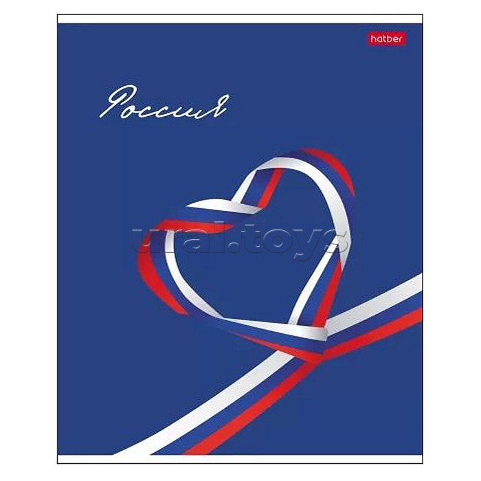 Тетрадь 48л. клетка "Я люблю Россию- с гимном" на скобе 5 диз.