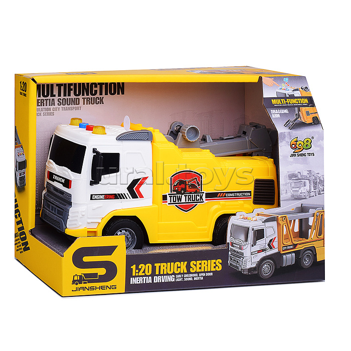 Машина "Инжинерная" 1:20 (свет, звук) в коробке (желтый) Машина "Инжинерная" 1:20 (свет, звук) в коробке (желтый)