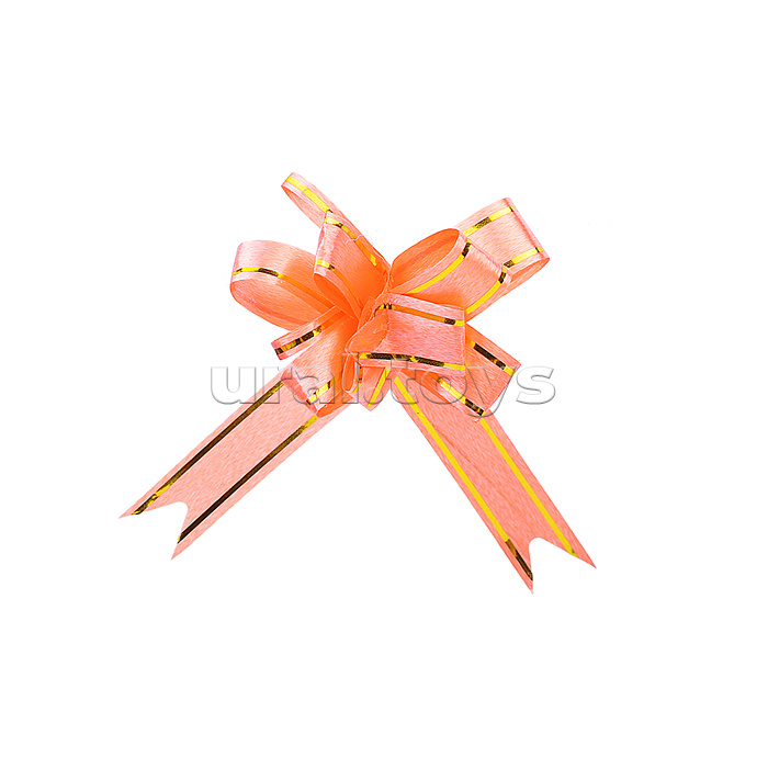 Бант-бабочка упаковочный подарочный с золотой полосой 1,2см.