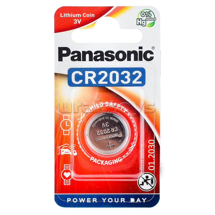 Батарейки литиевые Panasonic Lithium Power CR-2032EL/1B CR2032 BL1
