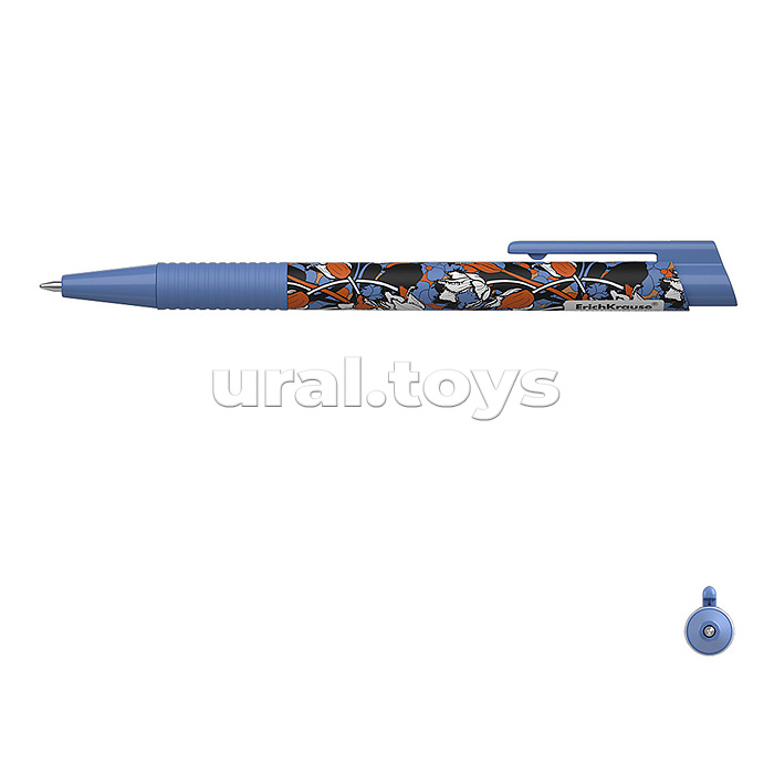 Ручка шариковая автоматическая Tulips Matic&Grip 0.7, цвет чернил синий