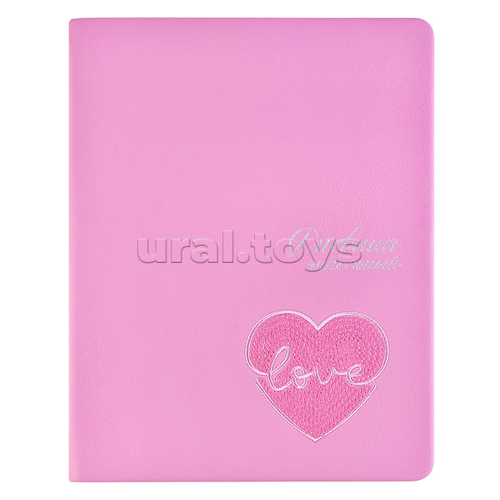 Дневник 1-11 кл. "Сердечко на розовом" кожзам: А5+; твёрдый переплёт с поролоном