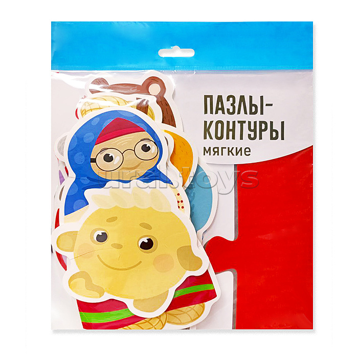 Пазлы-контуры мягкие "Колобок" 7 штук Baby Toys