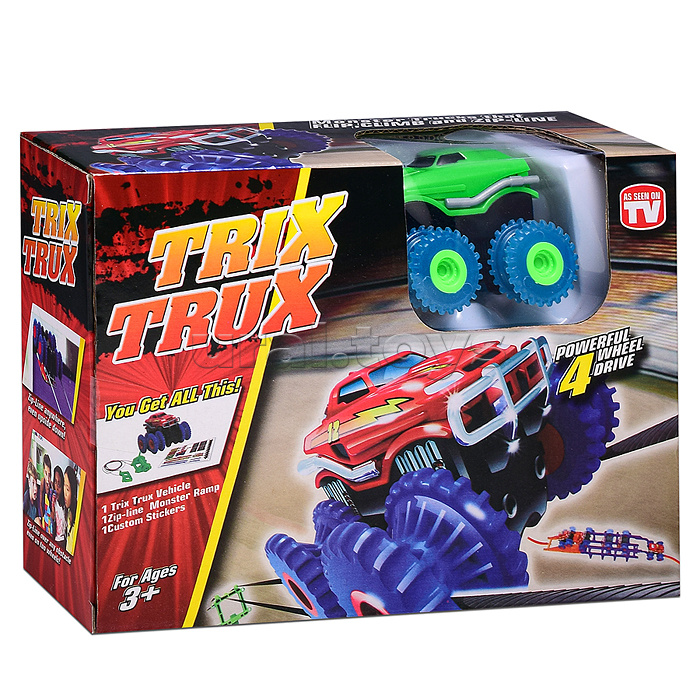 Машина-трюкач на батарейках, в коробке