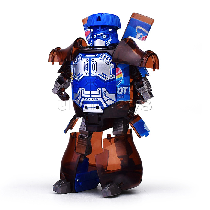 Трансформер "Бутылка-робот" 2в1, Самурай, ВОХ, цвет синий