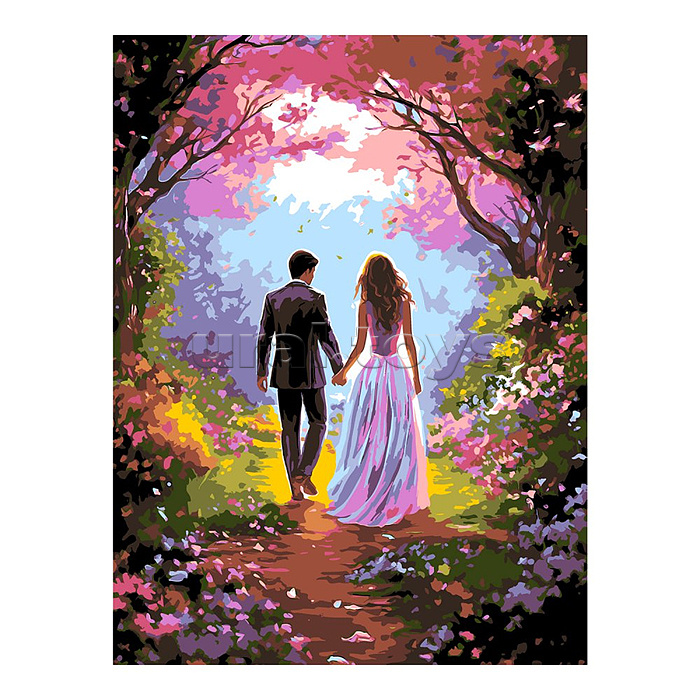 Картина по номерам на картоне 28,5*38 см "Свадьба мечты"
