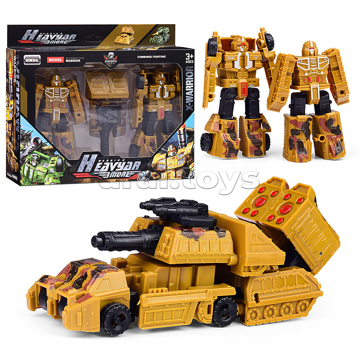 Робот трансформирующийся в бронемашину, в коробке