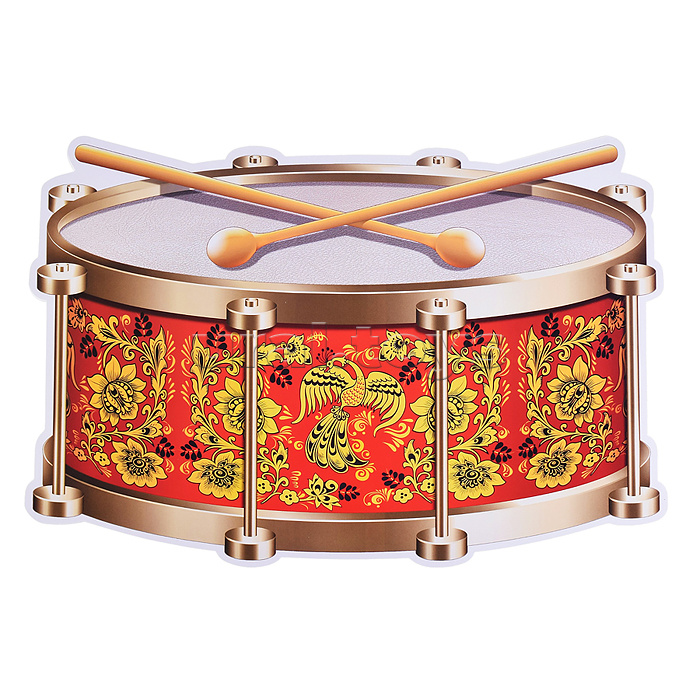 Плакат вырубной А3. Барабан. Двухсторонний