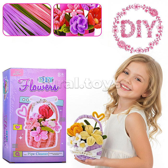 Набор творческая мастерская "Цветы в корзинке-3" в коробке