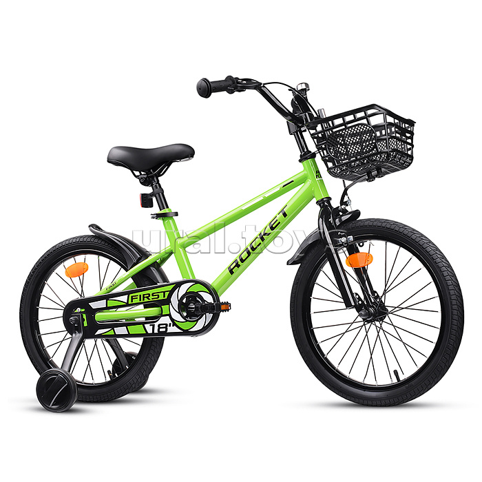 Велосипед 18" Rocket First, цвет зеленый