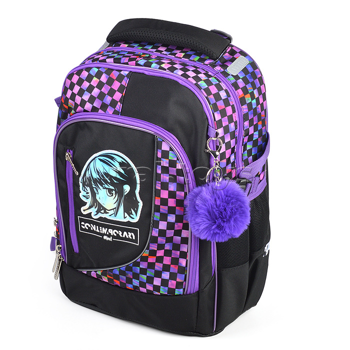 Рюкзак "Ergo. Contemporary Mind" школьный 39x28x20 см (18 л) 850 г, текстильный, 2 отделения на молнии, одно с уплотненным отделением для ноутбука до 15 дюймов и книг и карманом для учебников, второе с органайзером и карабином для ключей, передний карман 