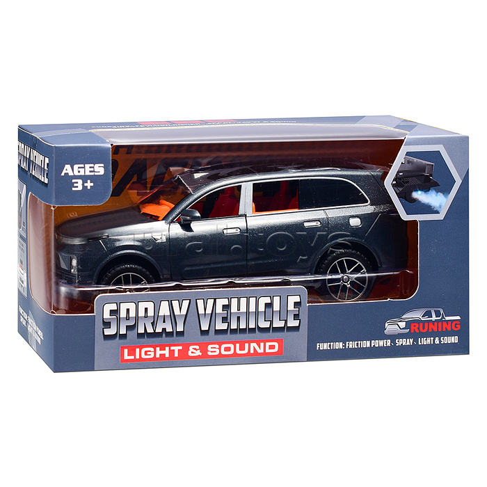 Машина "Мощный ход" (свет, звук) в коробке