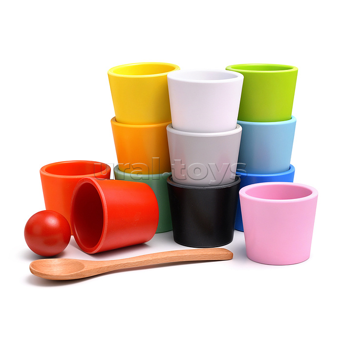 Сортер "Стаканчики и шарики" в коробке