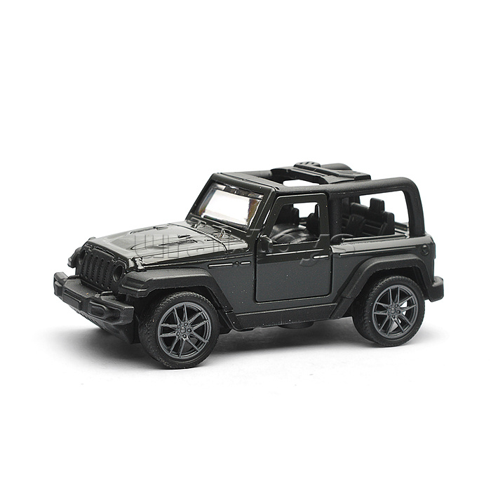 Чёрная инерционная машинка Джип Сафари die-cast,1:32, открывающиеся двери
