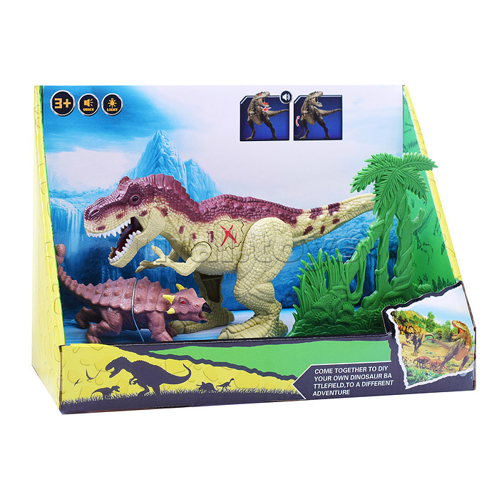 Набор динозавров "Эпоха динозавров" на батарейках, в коробке