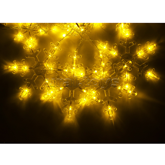 Электрогирлянда интерьерная "Звёздочки и снежинки" тёплый свет Электрогирлянда интерьерная "Звёздочки и снежинки" тёплый свет