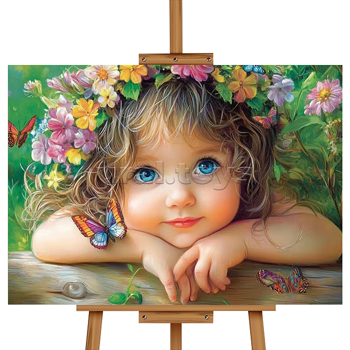 Набор для рисования "Картина по номерам 30х40см. Милый ангелок"