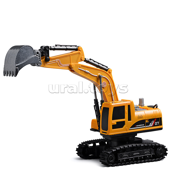 Экскаватор "Силач" с прицепом, р/у, 27 MHz, в коробке