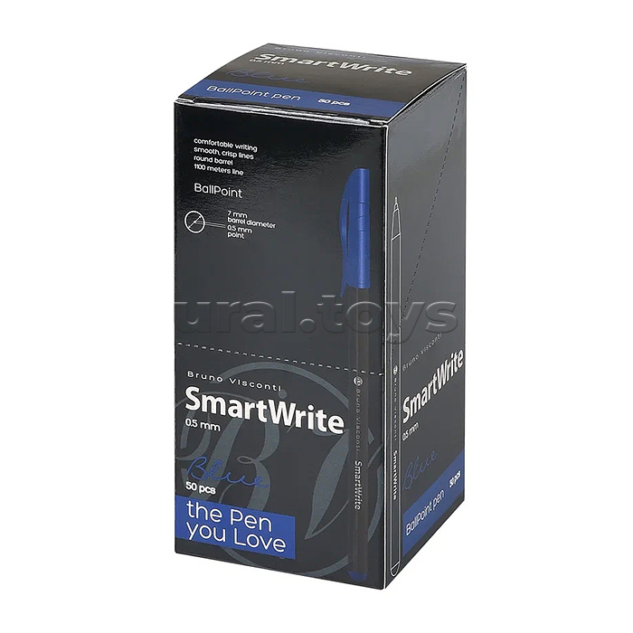 Ручка "SmartWrite Black" шариковая 0.5 мм, синяя Ручка "SmartWrite Black" шариковая 0.5 мм, синяя