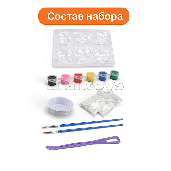 Набор Творческая мастерская 871 создание гипсовой фигуры "Озорная панда" в коробке