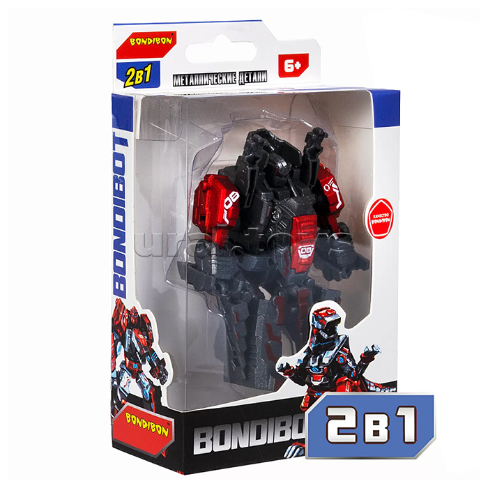 Трансформер 2в1 Bondibot "Динозавр-тираннозавр" ВОХ 15,5x9,5x4,5 см Трансформер 2в1 Bondibot "Динозавр-тираннозавр" ВОХ 15,5x9,5x4,5 см