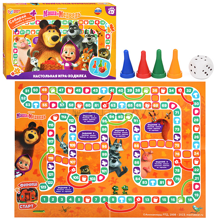 Маша и Медведь. Настольная игра-ходилка.