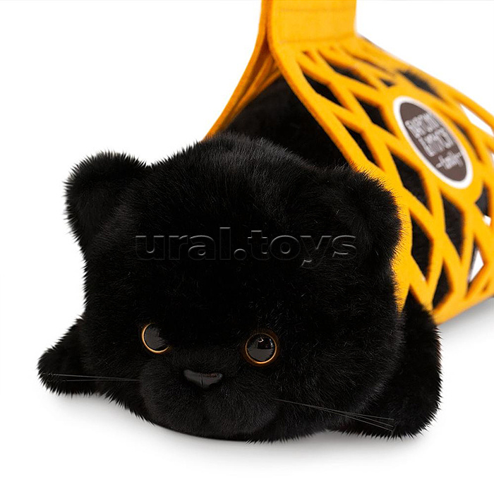 Кот Барсик в сумке черный 35