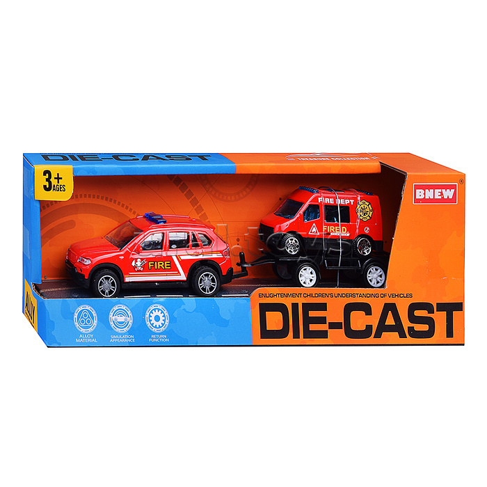 Машина "Городская служба пожарной охраны" металл, в коробке