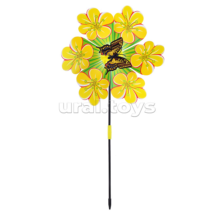 Ветерок "Цветок с бабочкой" 22*54см., в пакете