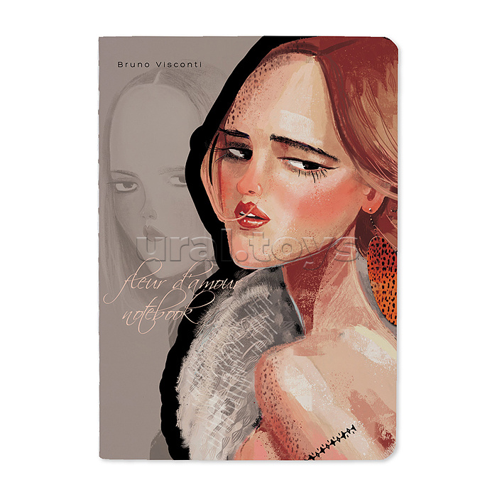 Записная книжка  А6 32л. линовка в точку , "Feelings"обложка софт тач, бумага кремовая , блок прошит
