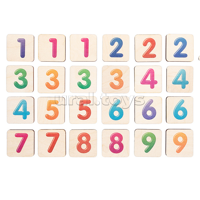 Лото с деревянными фишками "Моя первая арифметика" (деревянная коробка)