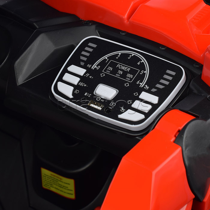 Электромобиль "Багги кросс" с р/у управлением, четырехколесный, двухместный, двойной привод (красный)