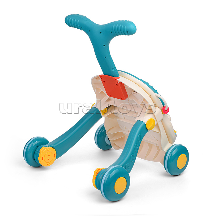 Игровой центр-Каталка "Вместе весело" голубой, на батарейках, в коробке