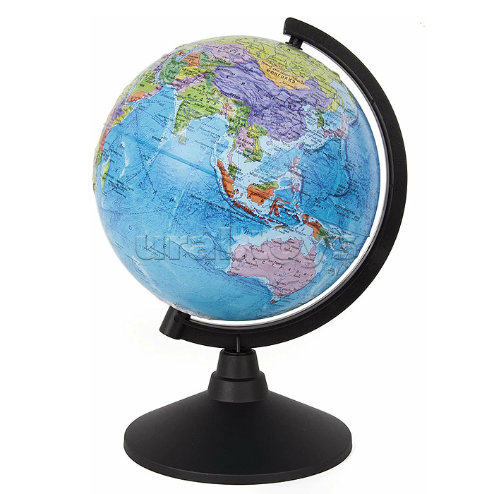 Глобус Земли политический 210мм рельефный с подсветкой Классик