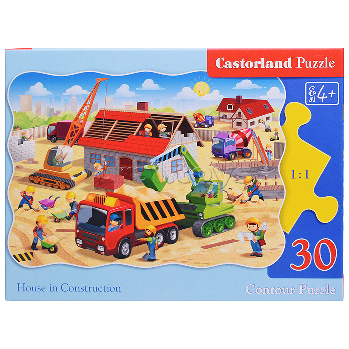 Пазлы 30 "Строительство дома"