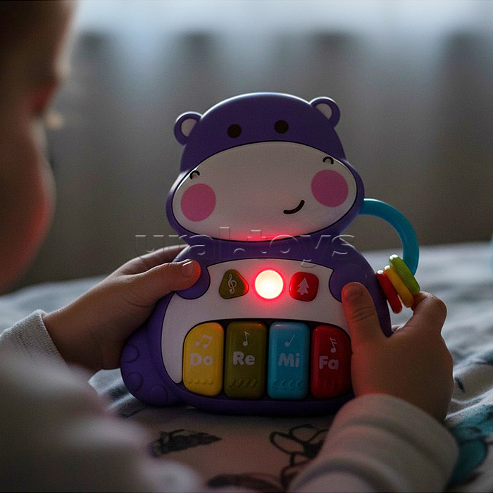 Пианино "Музыкальный бегемотик" в коробке