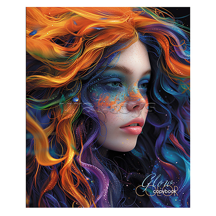 Тетрадь 48л. клетка "Зачарованные" блестки, по сериям