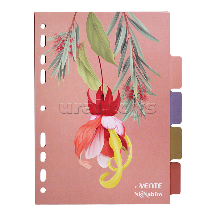 Разделитель листов "SigNature" A5 (160x210 мм) ламинированный мелованный картон 210 г/м2, с рисунком, 5 шт, индивидуальная упаковка