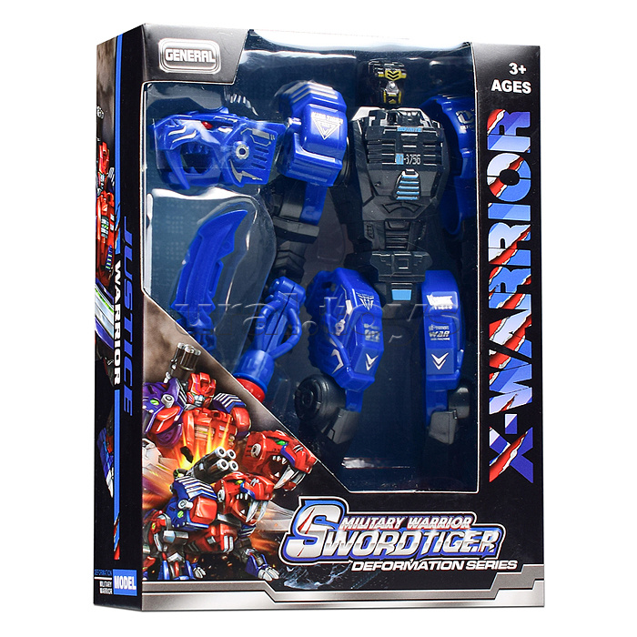 Робот трансформирующийся в леопарда и волка, в коробке