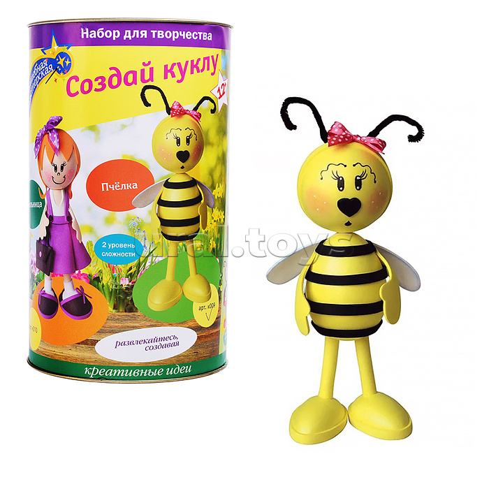 Набор для творчества. Создай куклу "Пчелка"