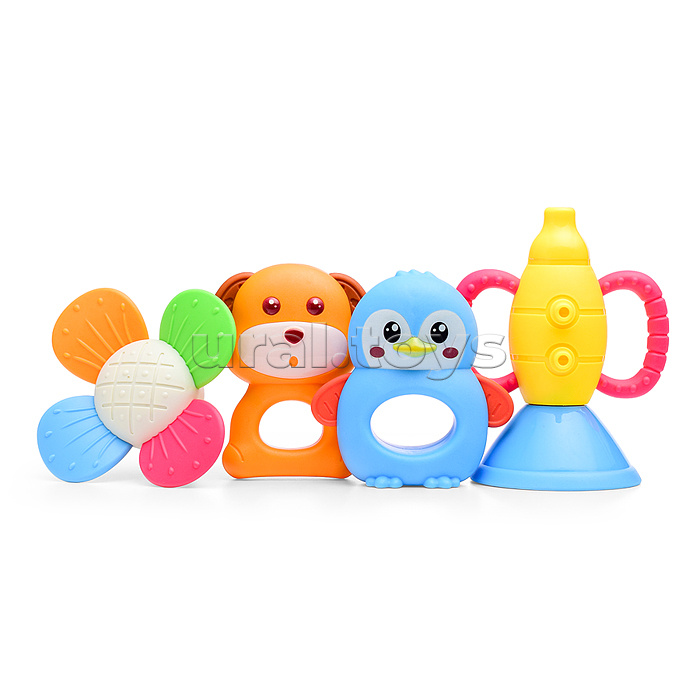 Набор погремушек "Яркие грызунки" в пакете Набор погремушек "Яркие грызунки" в пакете