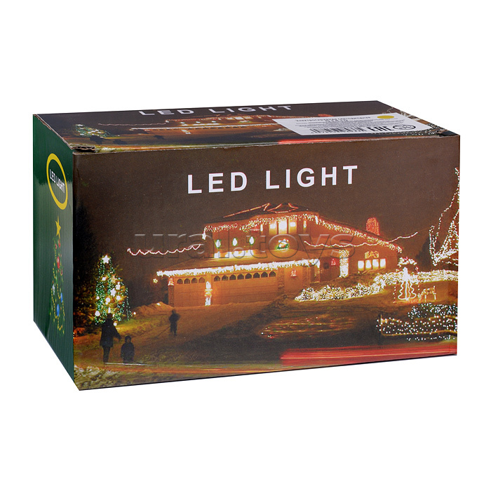 Электрогирлянда-занавес, светодиодная "Сосульки" 3м, 96 ламп, теплый