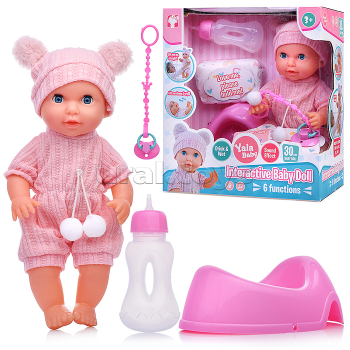 Пупс с аксессуарами "Леночка" в коробке