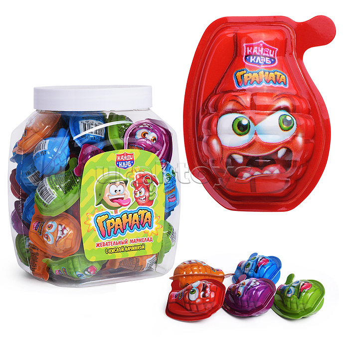 Жевательный мармелад с кислой начинкой "Граната" 10г*50шт
