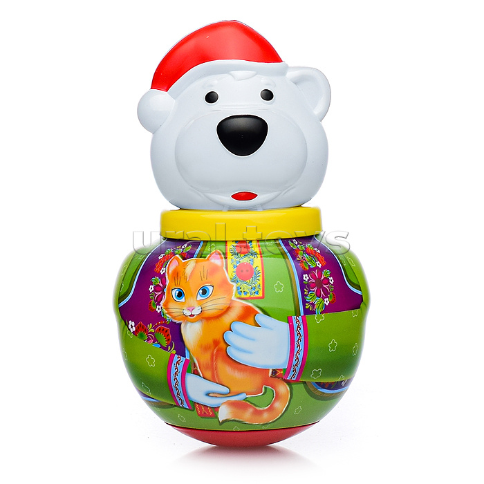 Неваляшка малая "Белый медведь Борис" в п/пакете