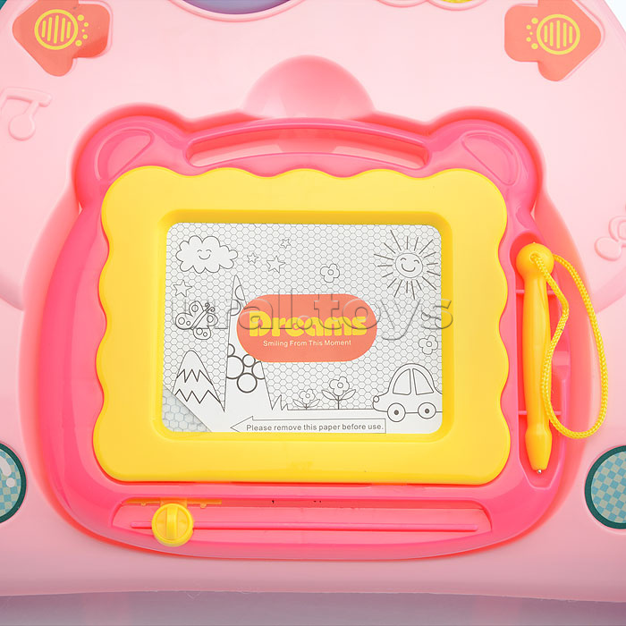 Игровой центр-Каталка "Веселые шаги" розовый, в коробке