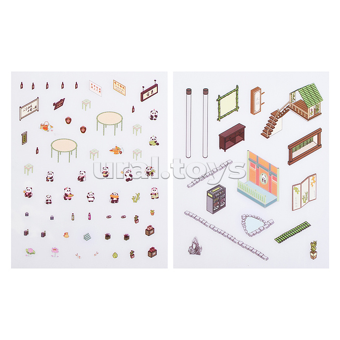 Набор наклеек "Домик панды" Набор наклеек "Домик панды"