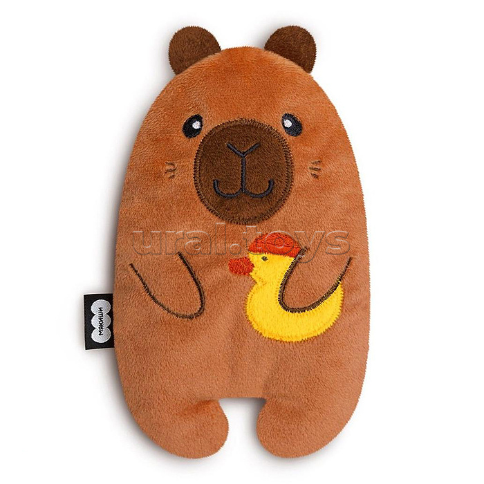Игрушка с вишневыми косточками (Капибара с уточкой)