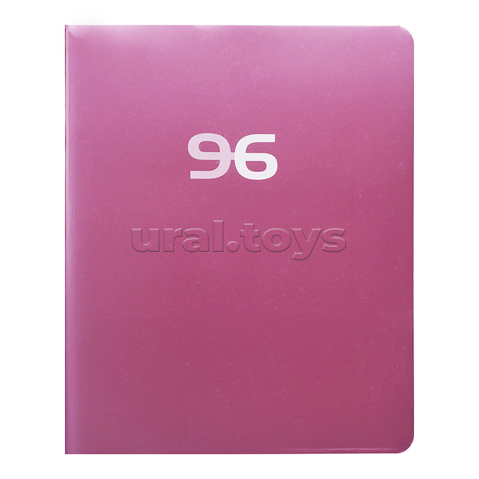 Тетрадь 96л. клетка "Розовое золото" скрепка. мел.картон, печать металлизированным пантоном